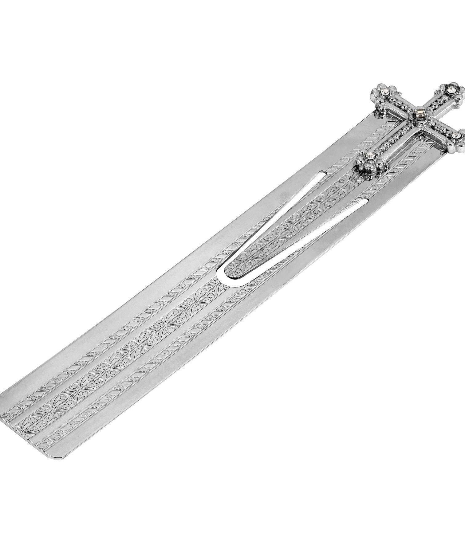 Symbols Of Faith Crystal Cross Large Floral Bookmark