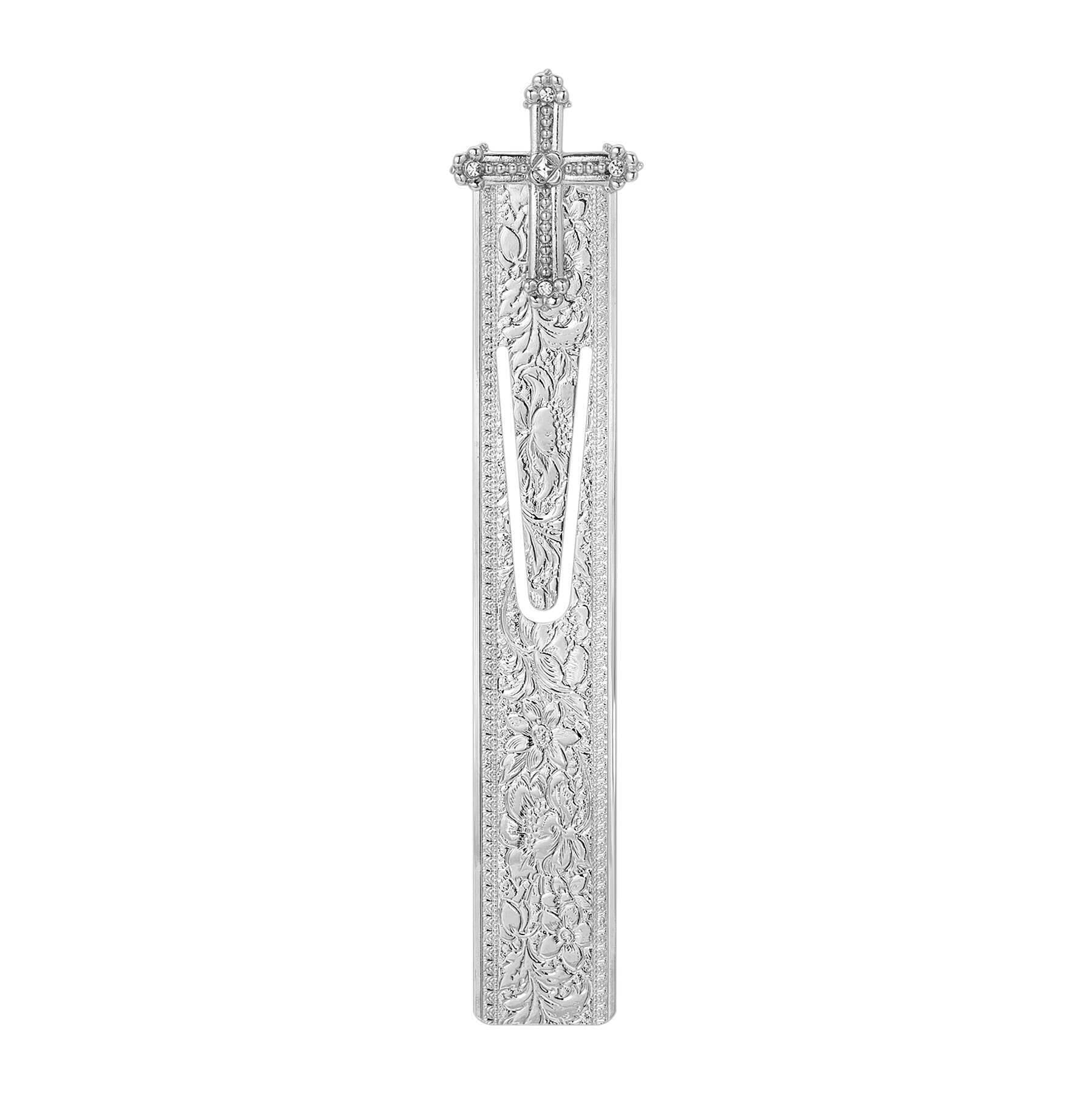 Symbols Of Faith Crystal Cross Large Floral Bookmark