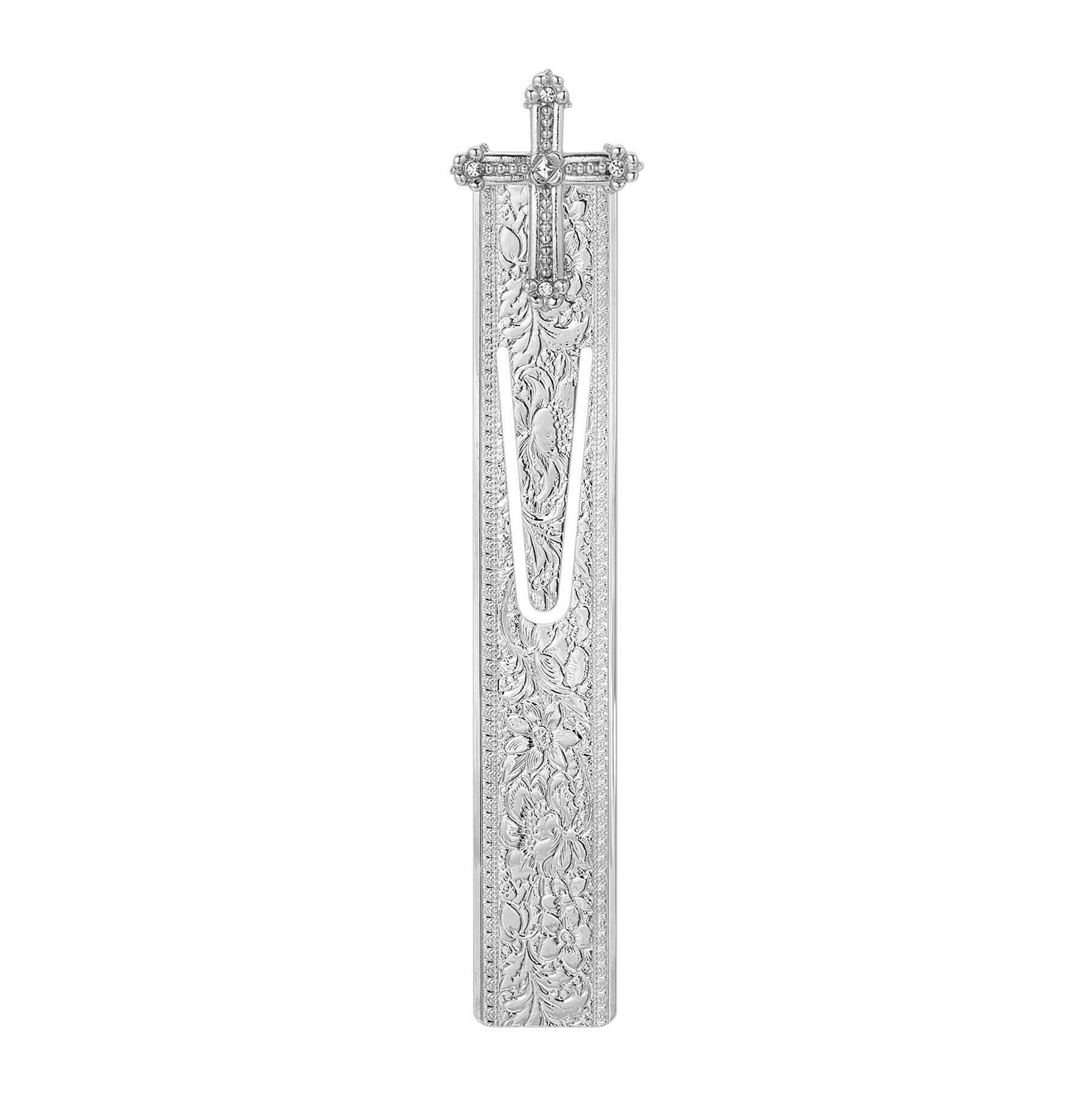 Symbols Of Faith Crystal Cross Large Floral Bookmark