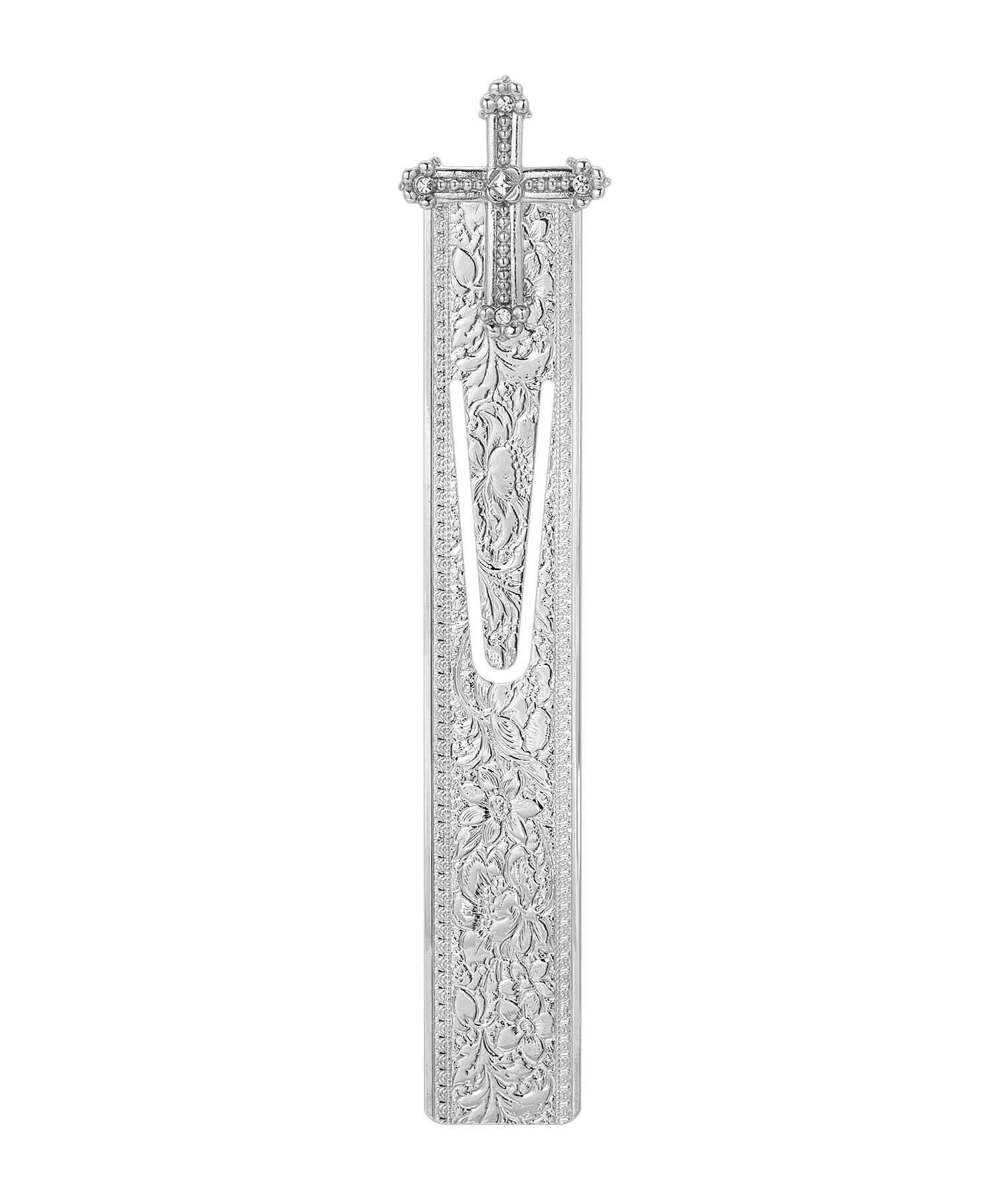 Symbols Of Faith Crystal Cross Large Floral Bookmark