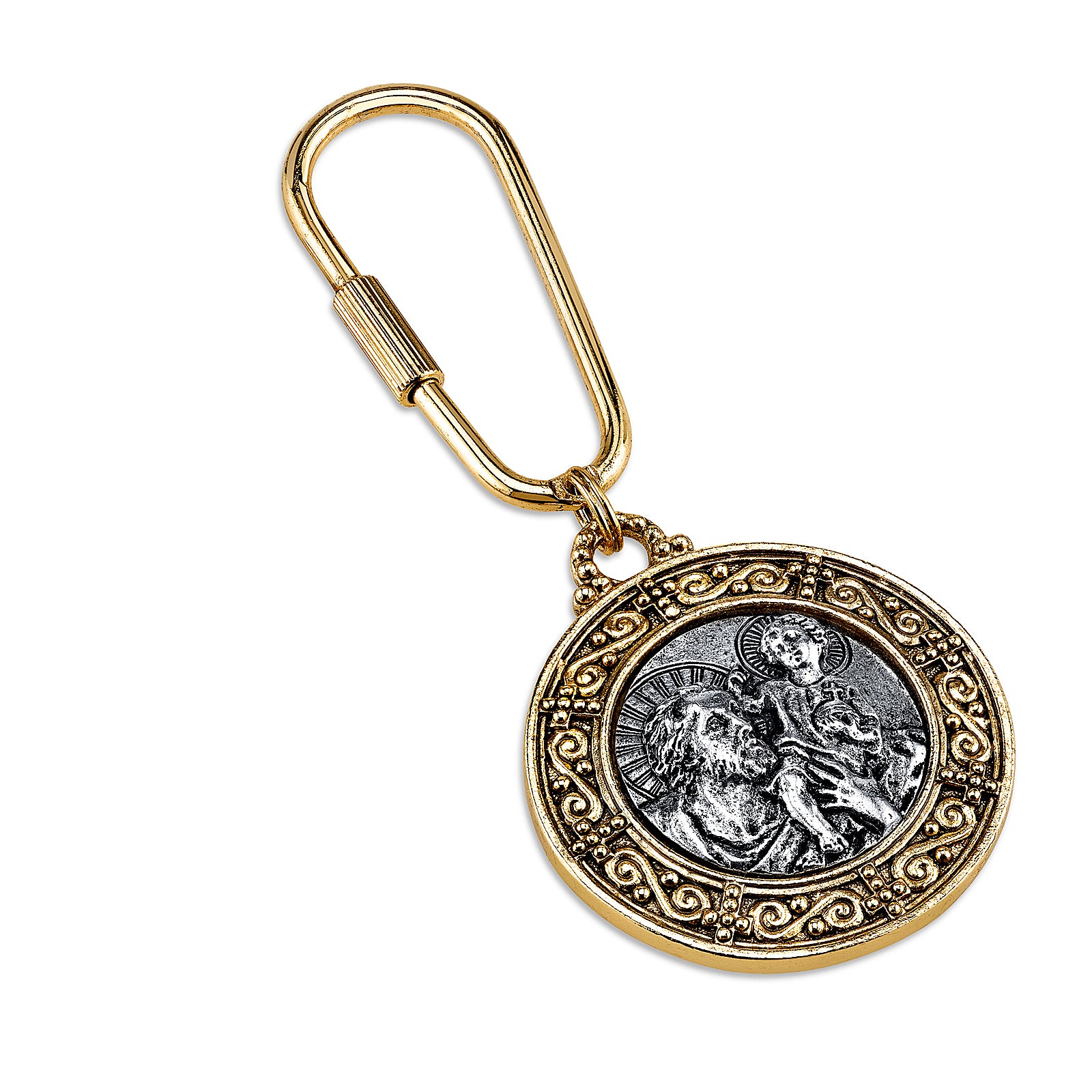 St. Christopher Carabiner Key Chain