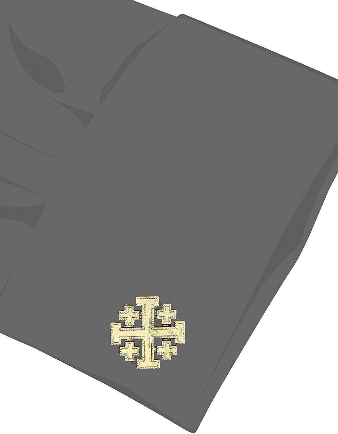 Symbols Of Faith Men's Gold Jerusalem Cross Cufflinks