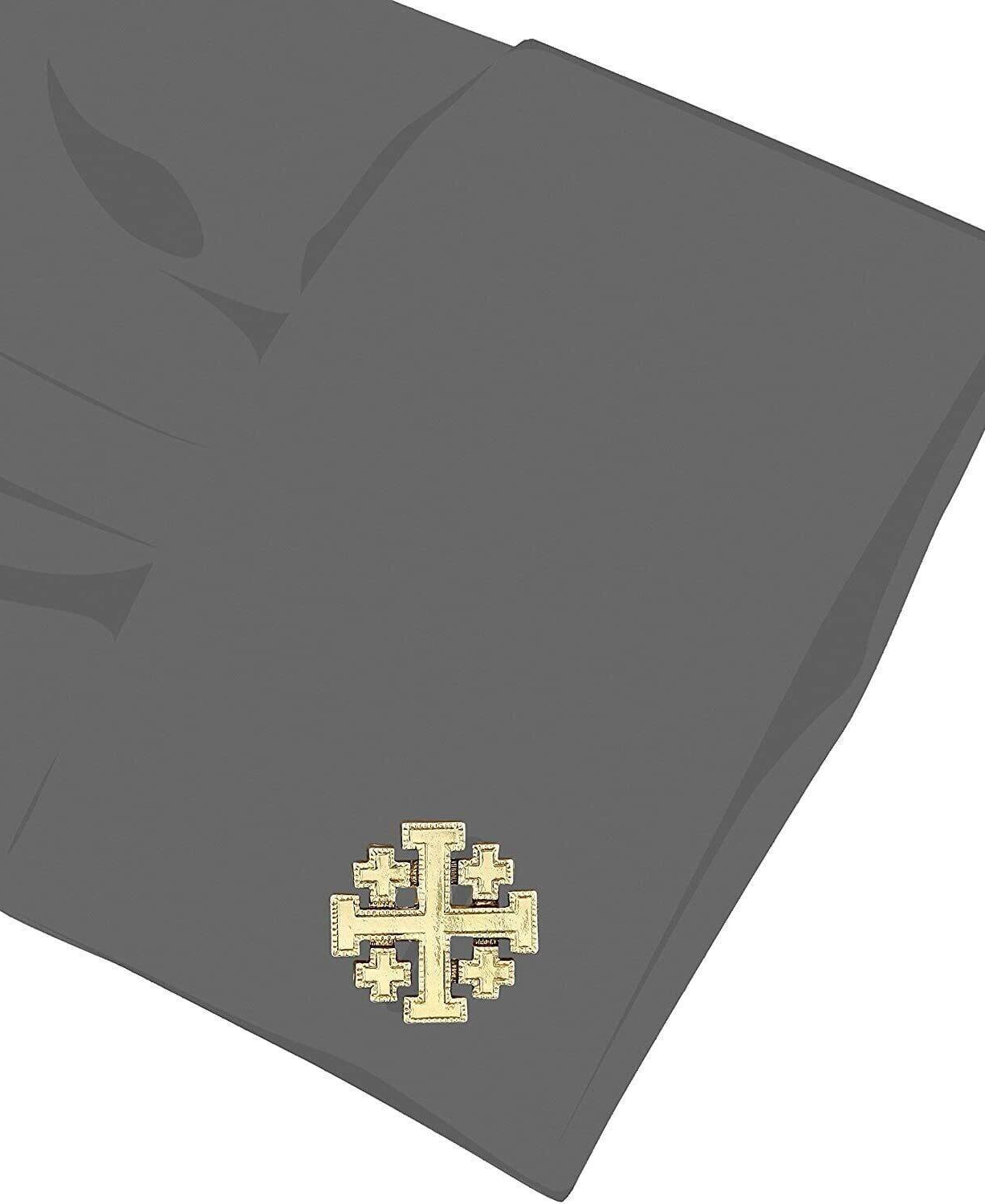Symbols Of Faith Men's Gold Jerusalem Cross Cufflinks