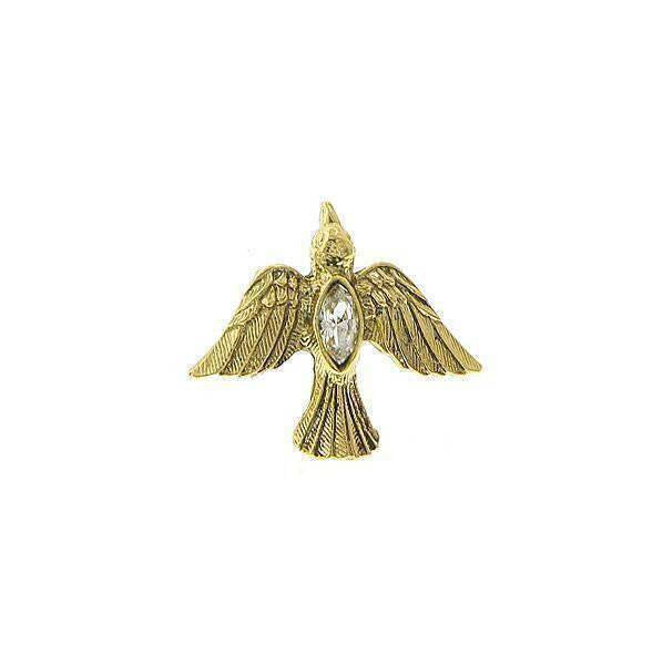 Symbols Of Faith Crystal Holy Spirit Gold Dove Tie Tack