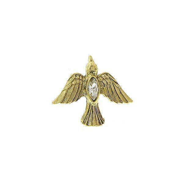 Symbols Of Faith Crystal Holy Spirit Gold Dove Tie Tack