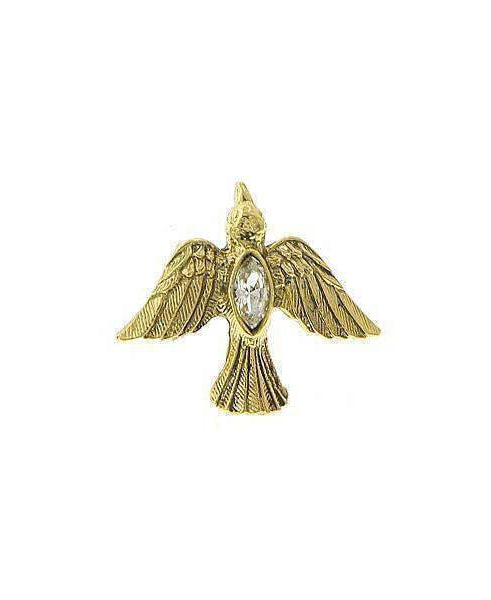 Symbols Of Faith Crystal Holy Spirit Gold Dove Tie Tack