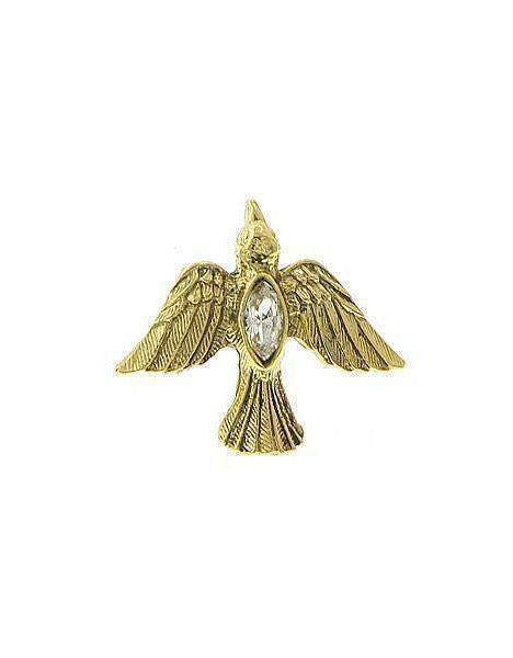 Symbols Of Faith Crystal Holy Spirit Gold Dove Tie Tack