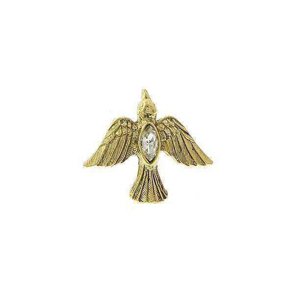 Symbols Of Faith Crystal Holy Spirit Gold Dove Tie Tack
