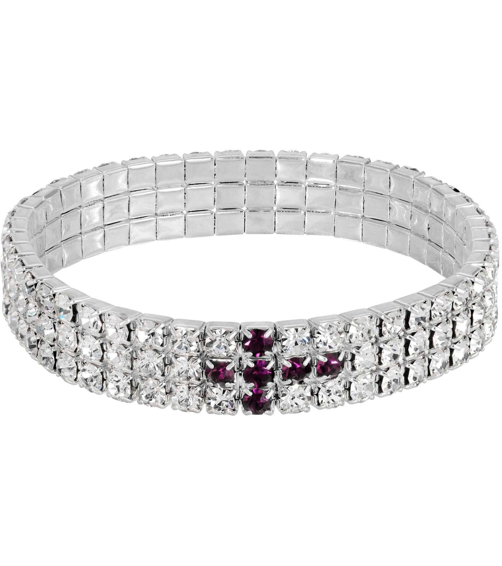 Symbols Of Faith Rhinestone Cross Stretch Bracelet