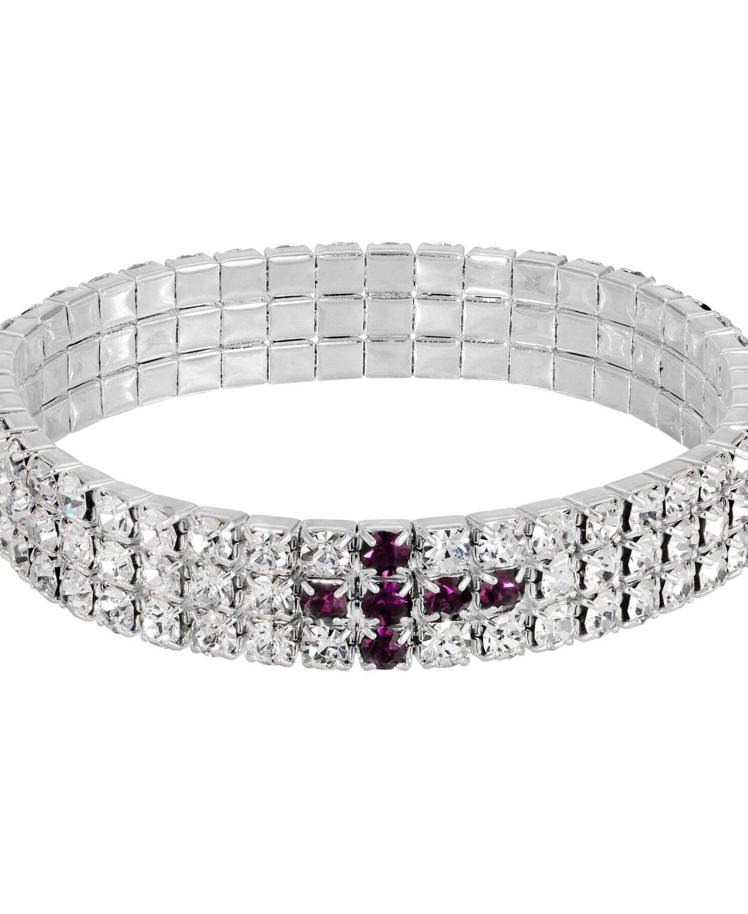 Symbols Of Faith Rhinestone Cross Stretch Bracelet