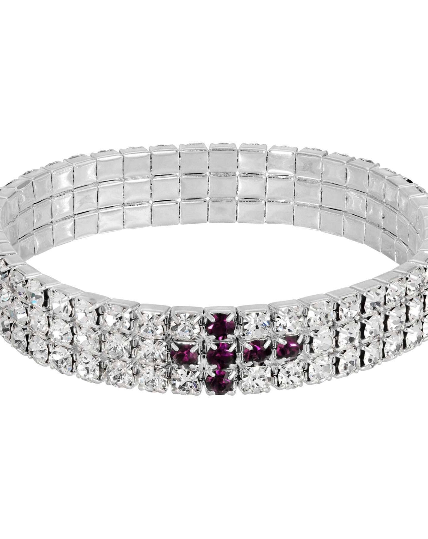 Symbols Of Faith Rhinestone Cross Stretch Bracelet