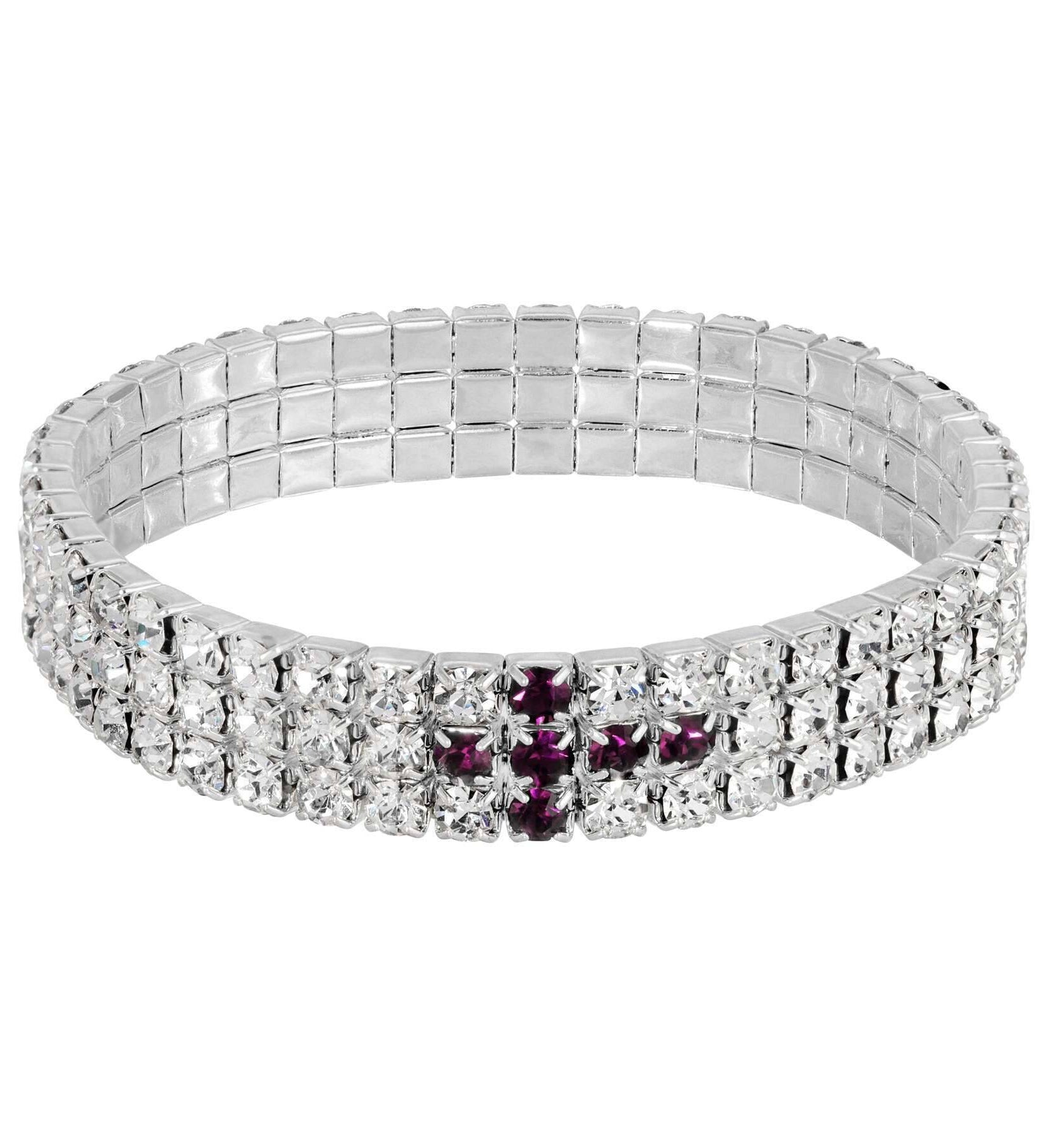 Symbols Of Faith Rhinestone Cross Stretch Bracelet