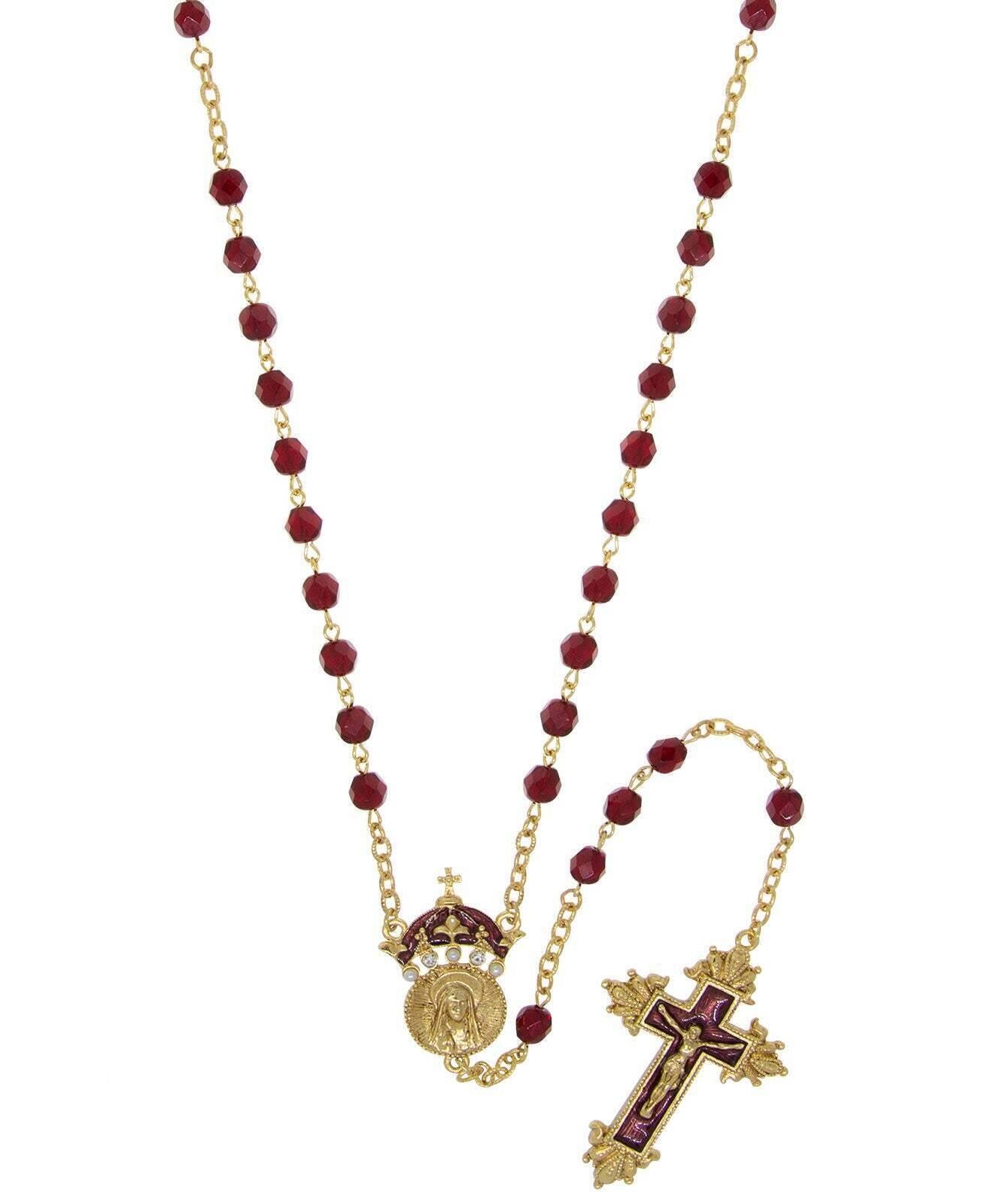 Symbols Of Faith Glass Beaded Hand Enamel King Of Kings Rosary