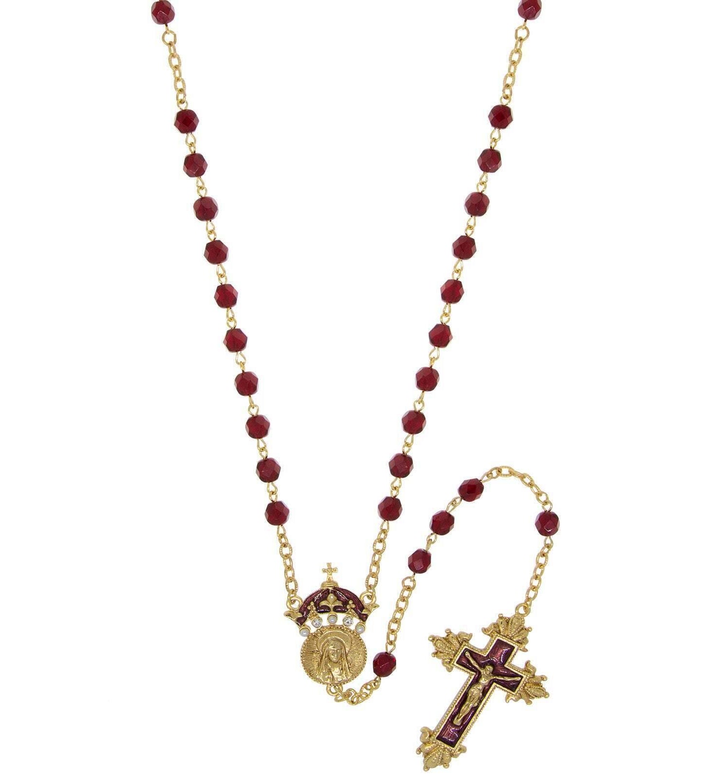 Symbols Of Faith Glass Beaded Hand Enamel King Of Kings Rosary