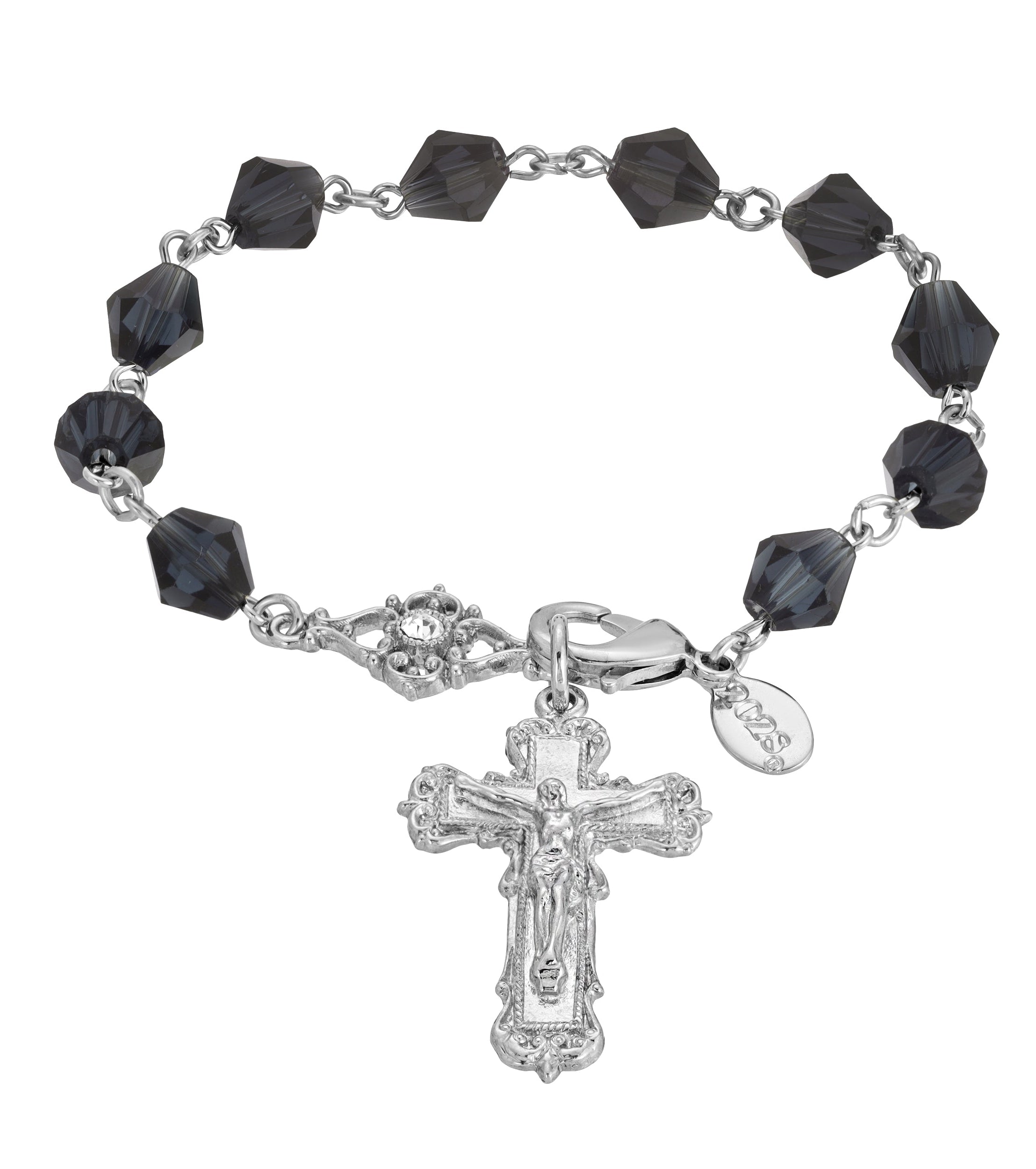 Symbols Of Faith Blue Crucifix Bracelet