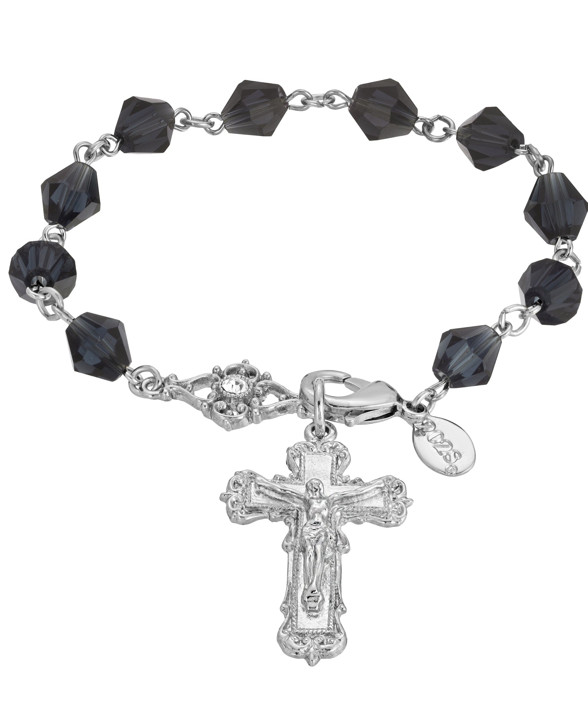Symbols Of Faith Blue Crucifix Bracelet