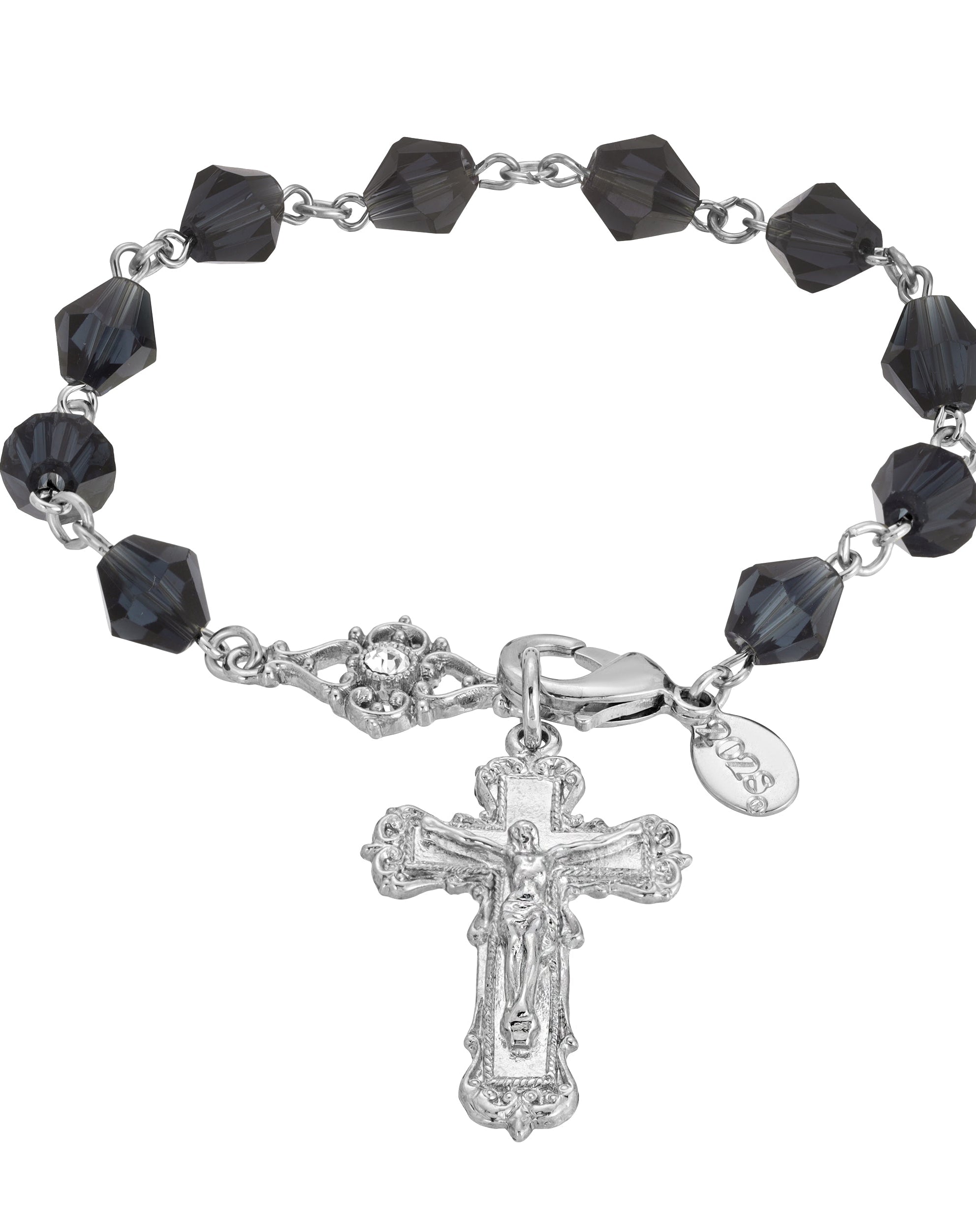 Symbols Of Faith Blue Crucifix Bracelet