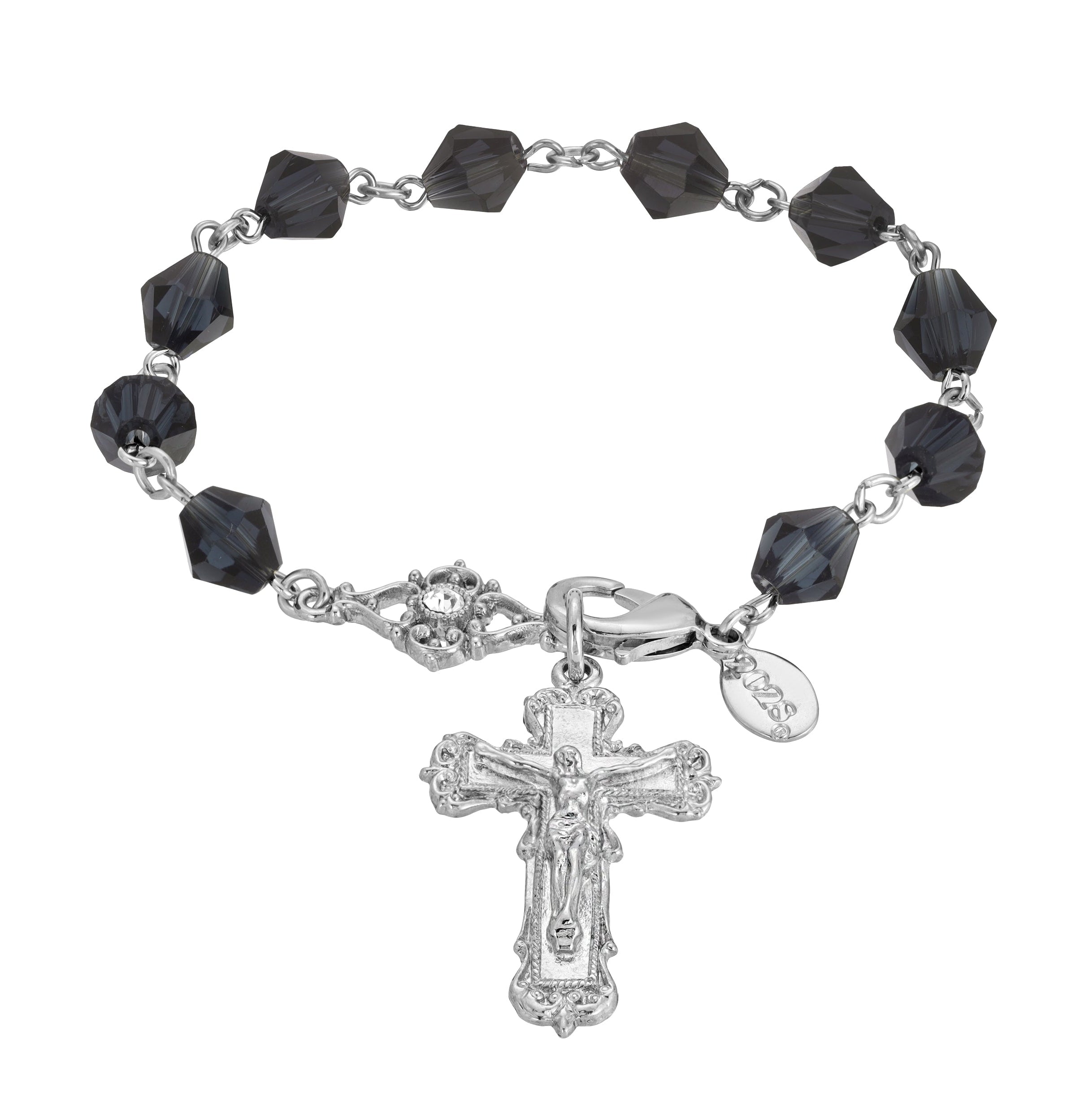 Symbols Of Faith Blue Crucifix Bracelet