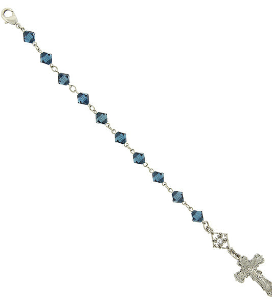 Symbols Of Faith Blue Crucifix Bracelet