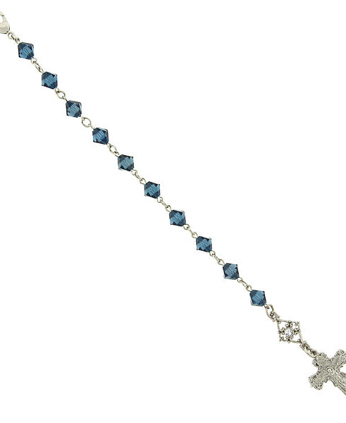 Symbols Of Faith Blue Crucifix Bracelet