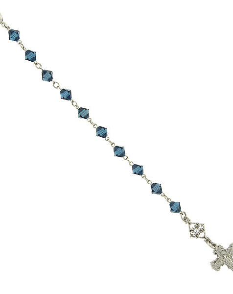Symbols Of Faith Blue Crucifix Bracelet