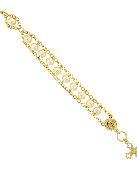 Symbols Of Faith Chain & Dangling Crucifix Bracelet