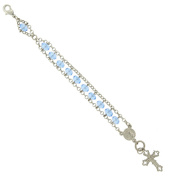 Symbols Of Faith Chain & Dangling Crucifix Bracelet