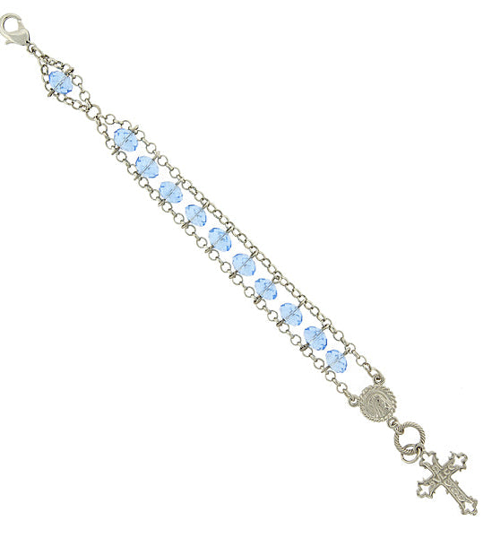 Symbols Of Faith Chain & Dangling Crucifix Bracelet