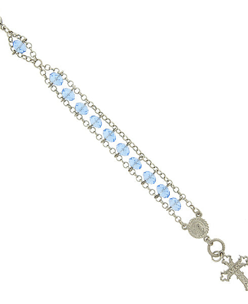 Symbols Of Faith Chain & Dangling Crucifix Bracelet