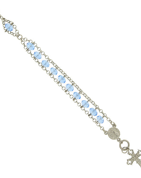 Symbols Of Faith Chain & Dangling Crucifix Bracelet