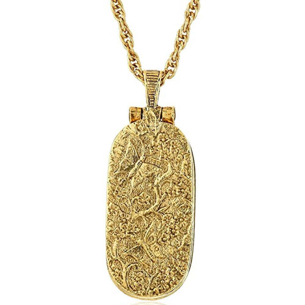 Symbols Of Faith Red Enamel Swing Open Pendant Enclosed Reliquary Crucifix Necklace 30"