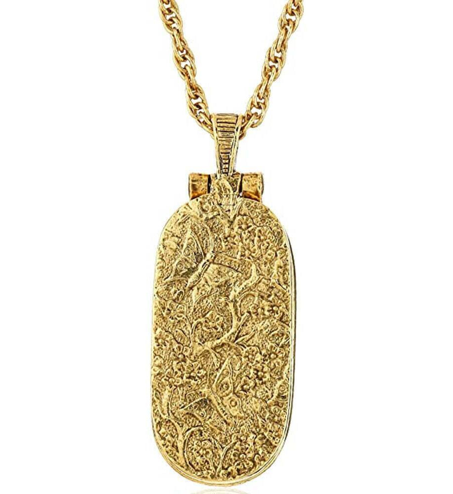 Symbols Of Faith Red Enamel Swing Open Pendant Enclosed Reliquary Crucifix Necklace 30"