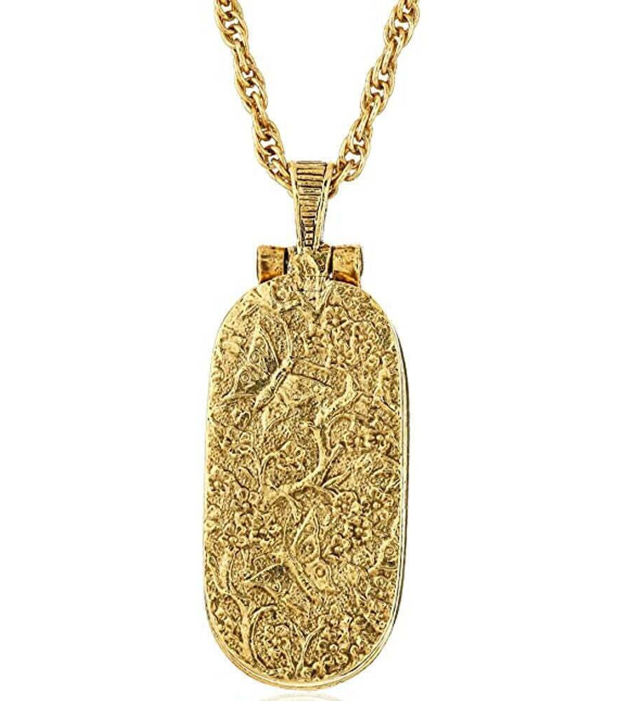 Symbols Of Faith Red Enamel Swing Open Pendant Enclosed Reliquary Crucifix Necklace 30"