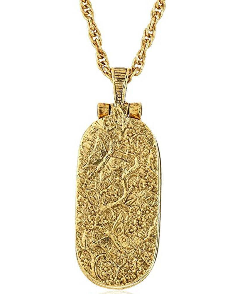 Symbols Of Faith Red Enamel Swing Open Pendant Enclosed Reliquary Crucifix Necklace 30"