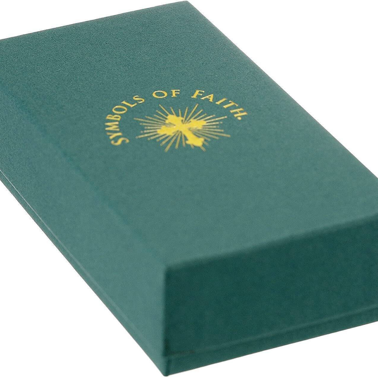 Symbols Of Faith Red Enamel Swing Open Pendant Enclosed Reliquary Crucifix Necklace 30"