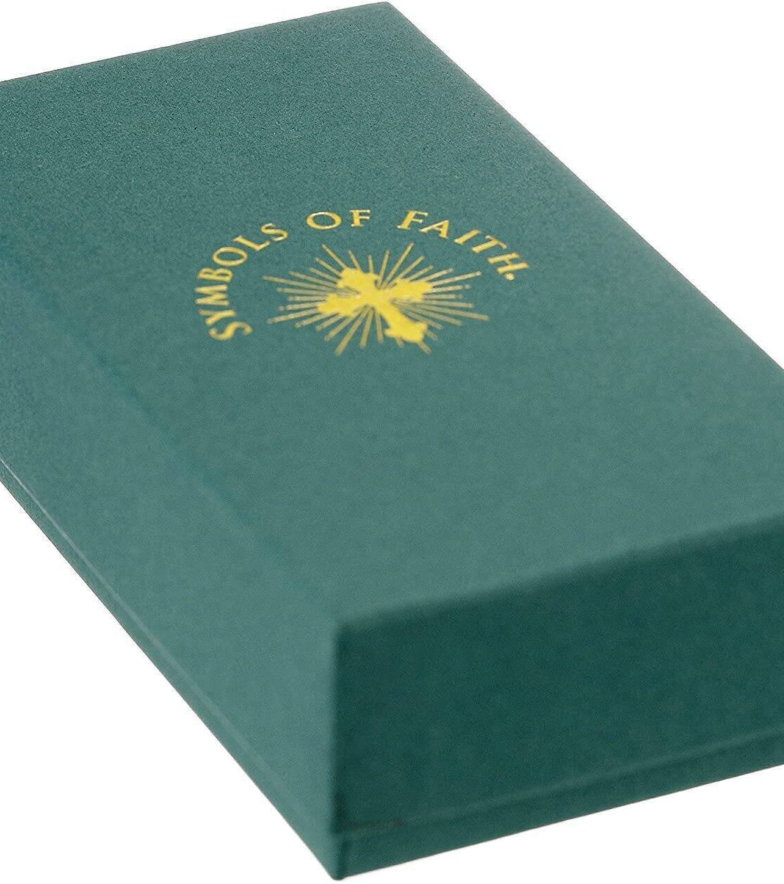 Symbols Of Faith Red Enamel Swing Open Pendant Enclosed Reliquary Crucifix Necklace 30"