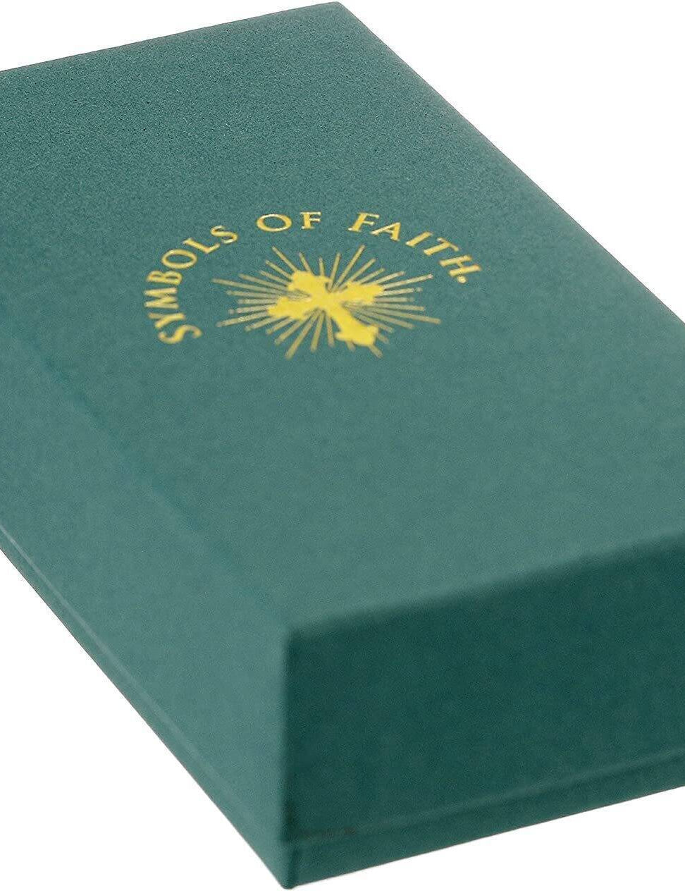 Symbols Of Faith Red Enamel Swing Open Pendant Enclosed Reliquary Crucifix Necklace 30"