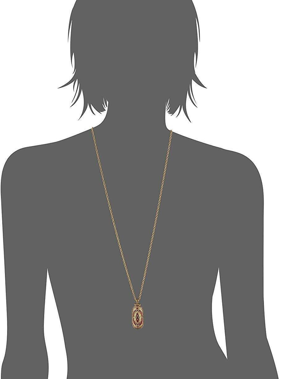 Symbols Of Faith Red Enamel Swing Open Pendant Enclosed Reliquary Crucifix Necklace 30"