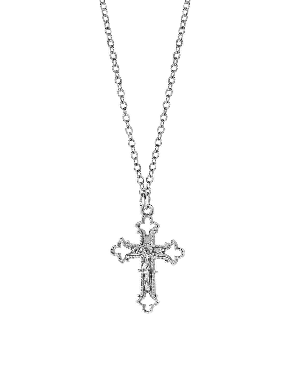 Symbols Of Faith Crucifix Cross Pendant Necklace 18"