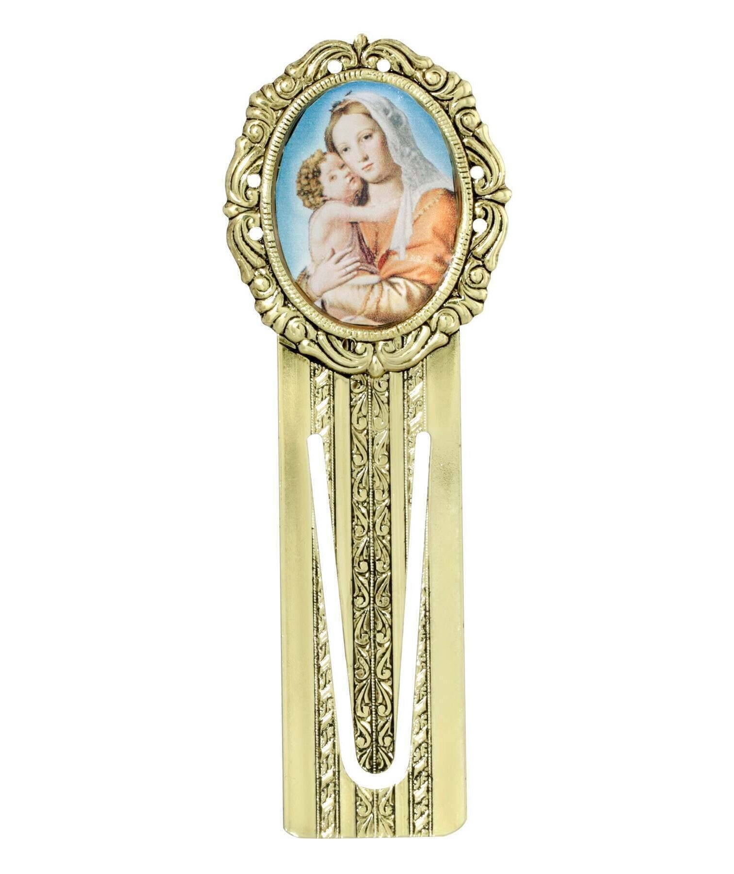 Symbols Of Faith Oval Mary and Child Decal Bookmark