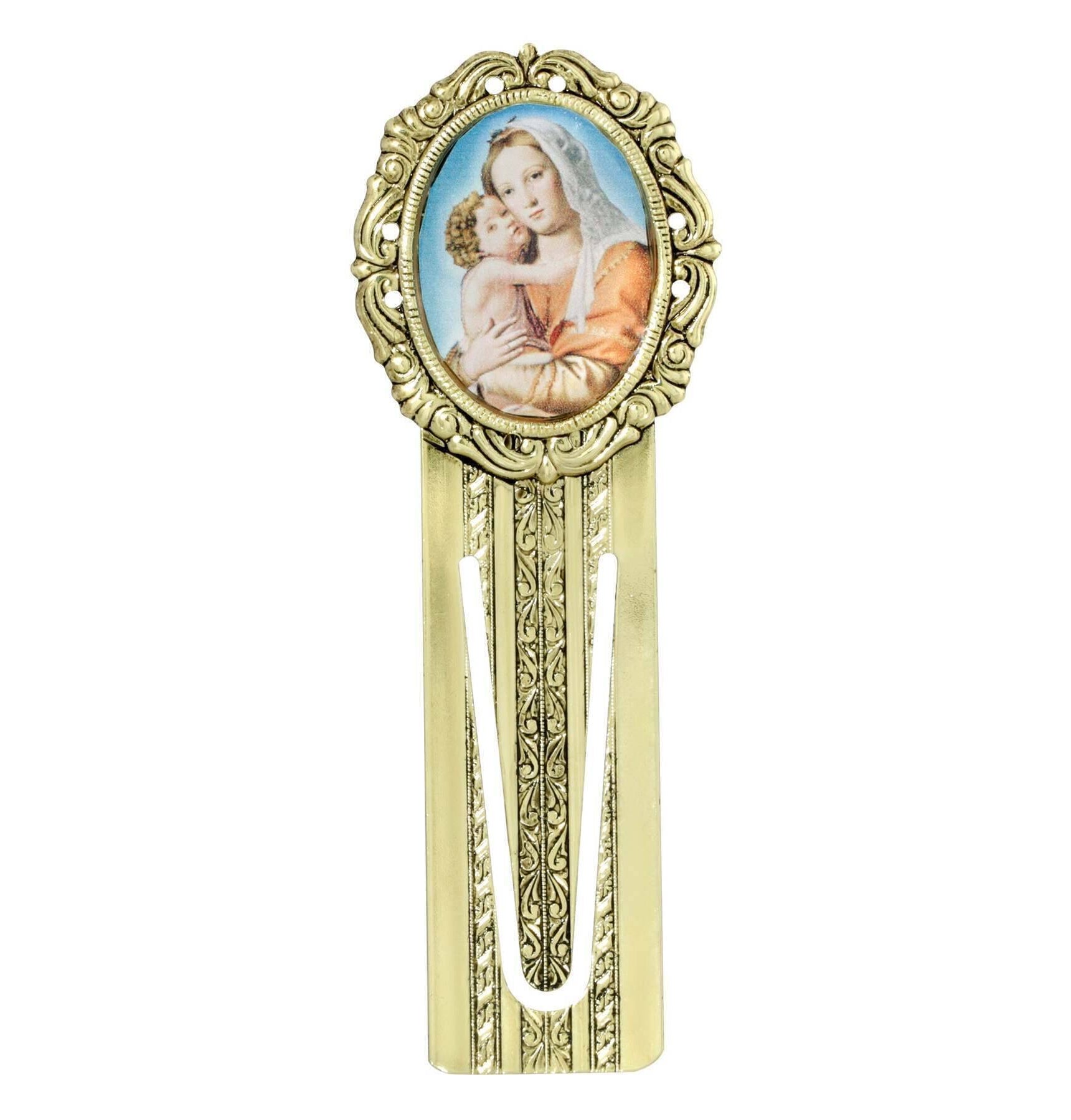 Symbols Of Faith Oval Mary and Child Decal Bookmark