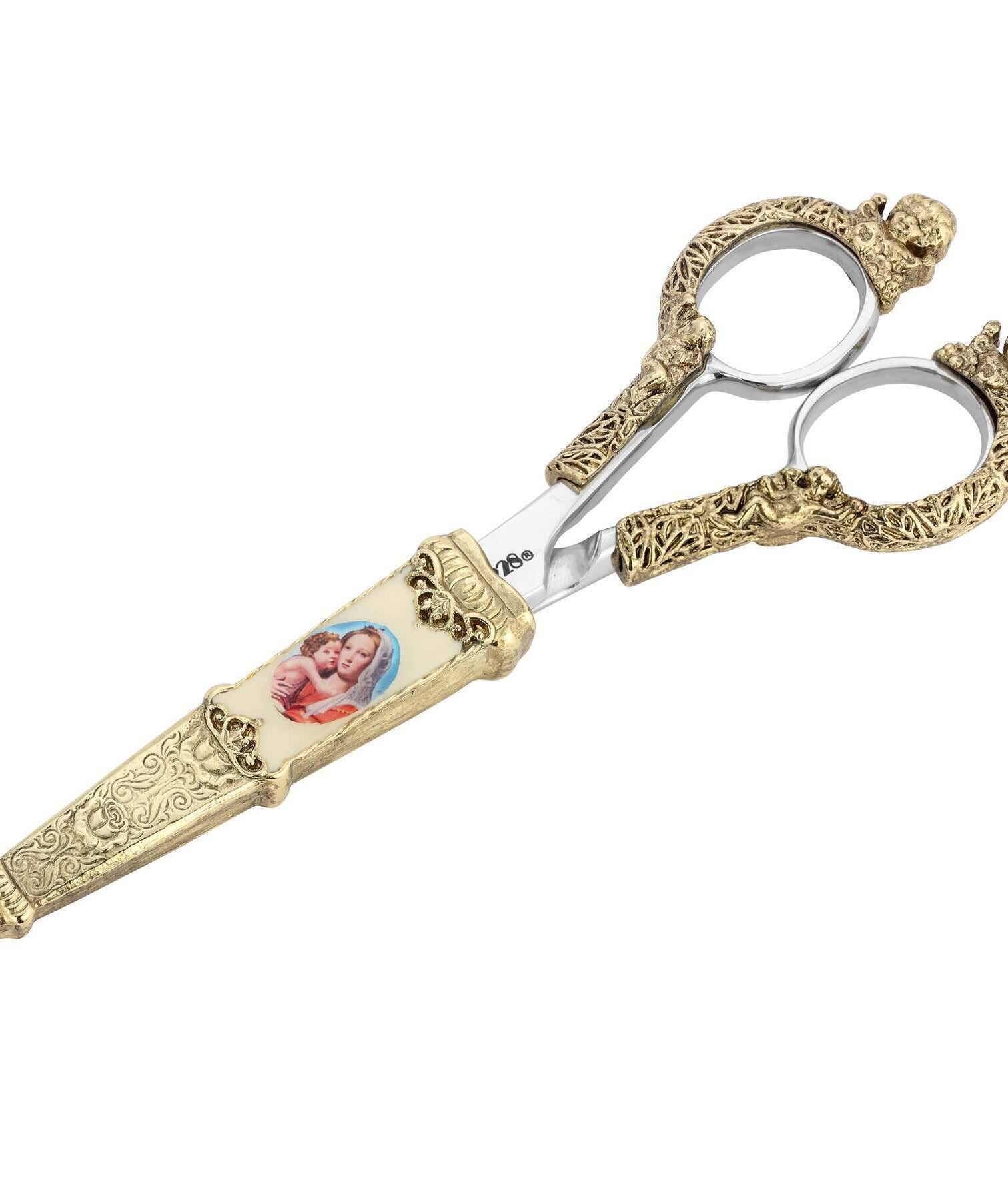 Symbols Of Faith Mother, Child & Cherub Scissors
