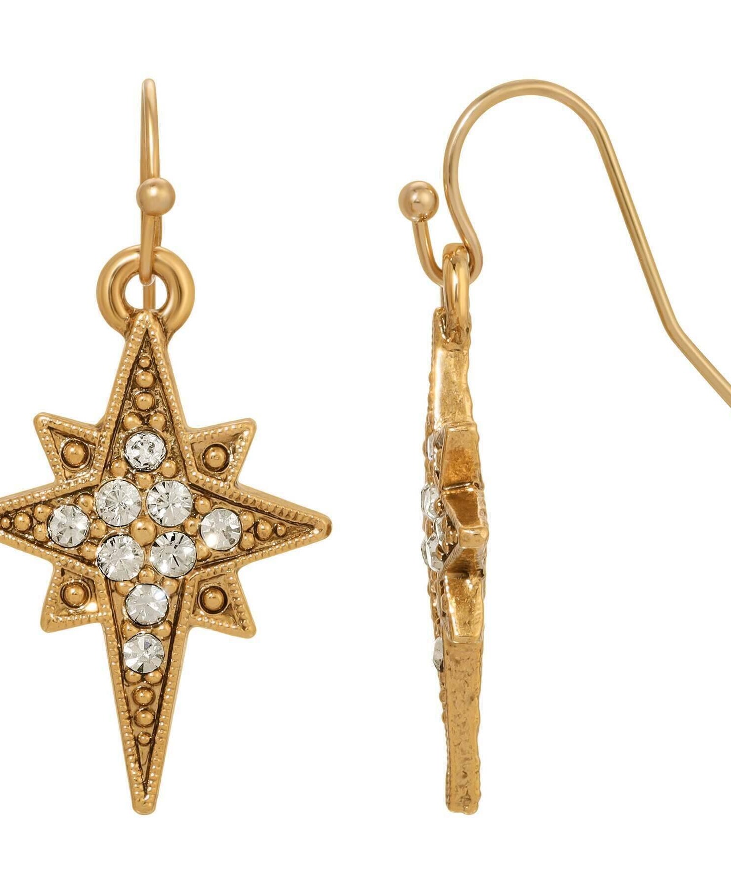 Symbols Of Faith Star Of Bethlehem Crystal Drop Earrings