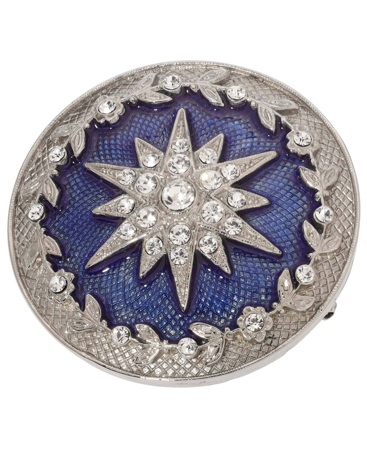 Symbols Of Faith Star Of Bethlehem Crystal Enamel Round Pin