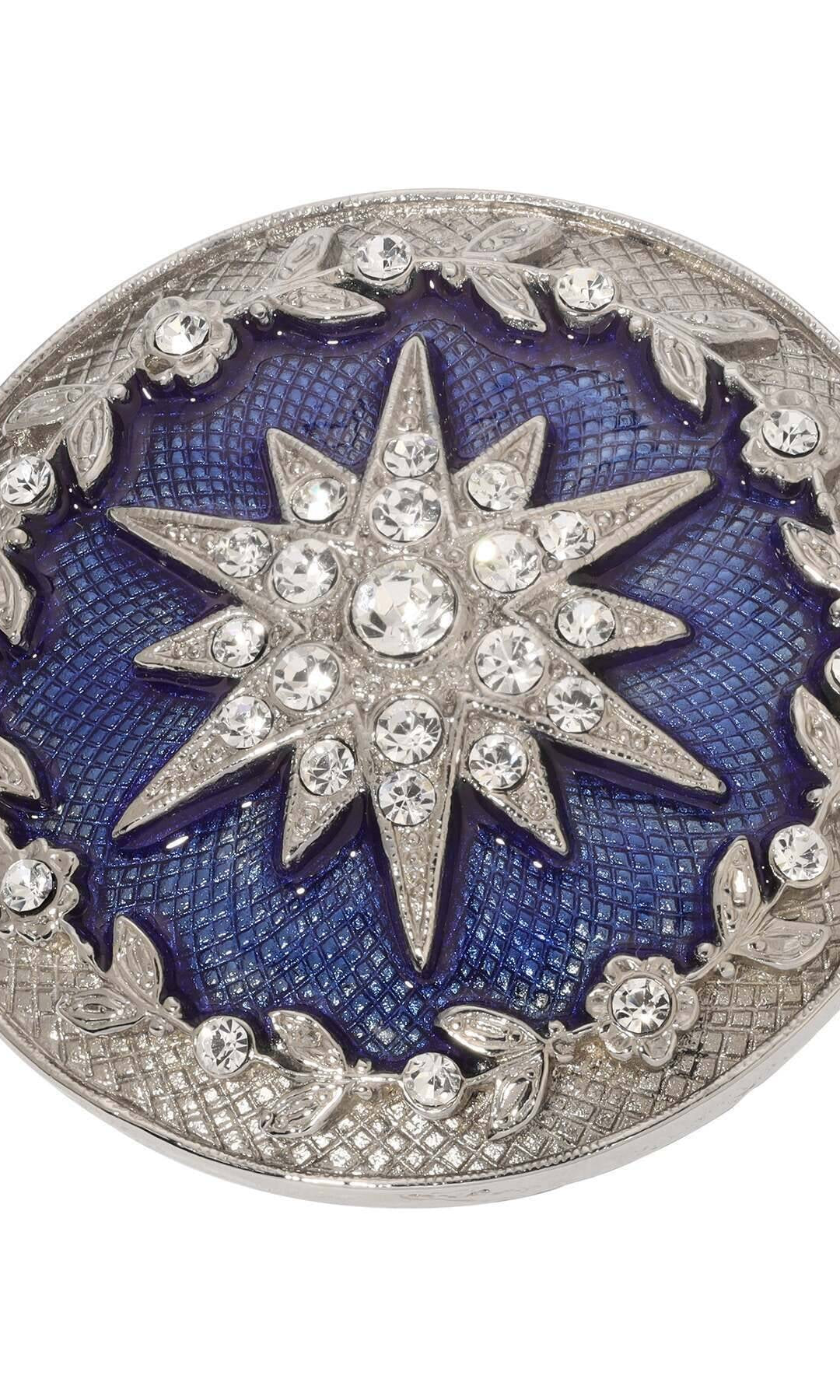 Symbols Of Faith Star Of Bethlehem Crystal Enamel Round Pin