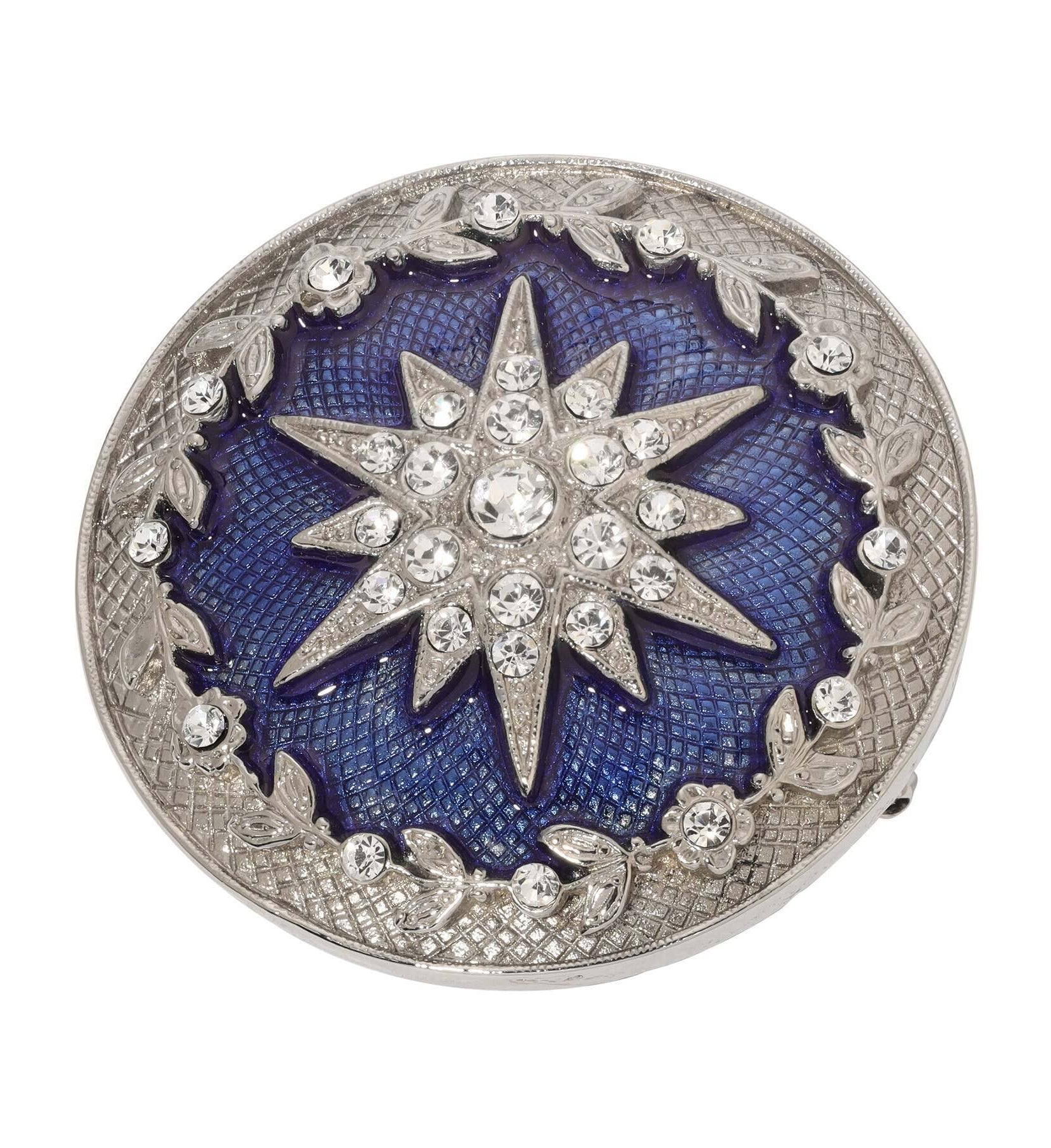 Symbols Of Faith Star Of Bethlehem Crystal Enamel Round Pin