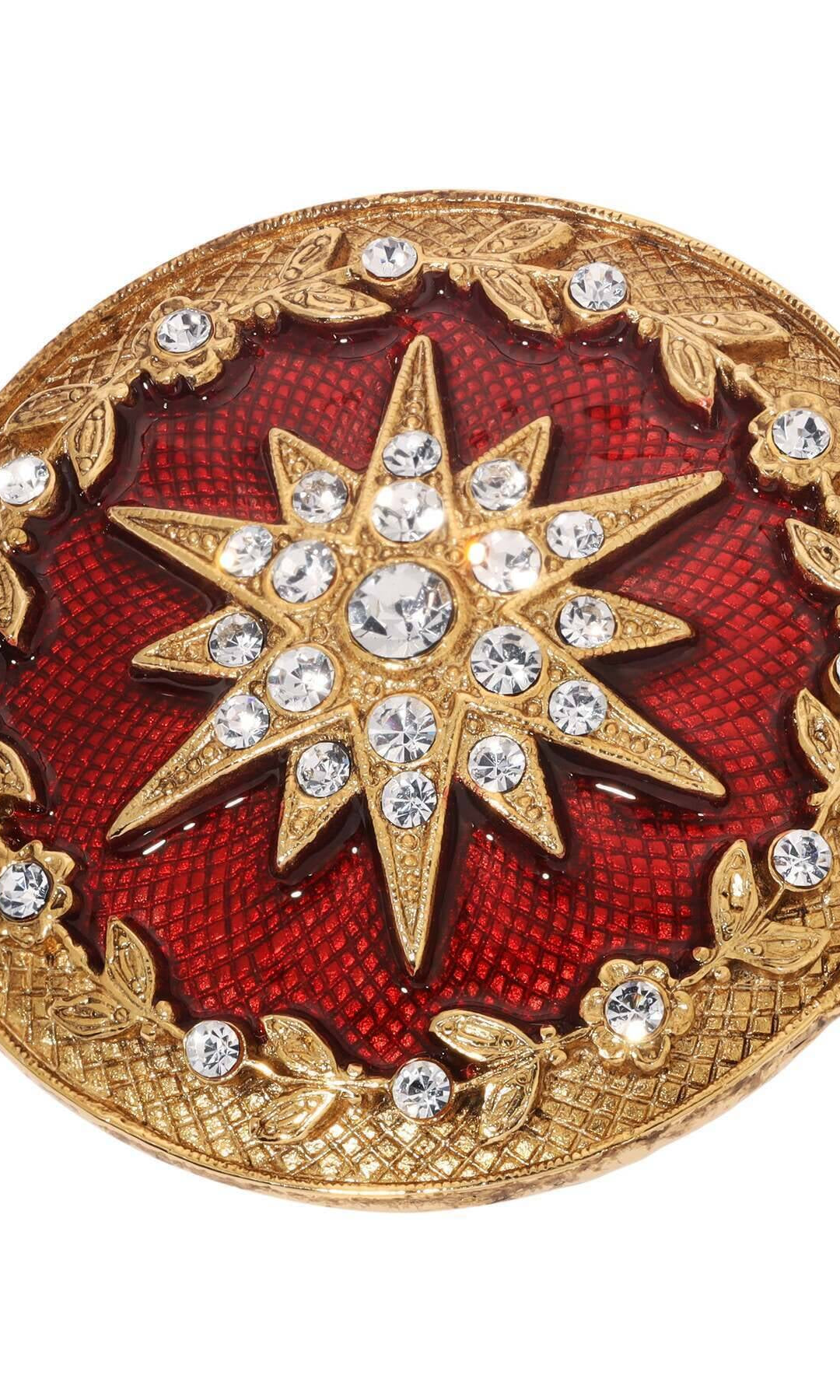 Symbols Of Faith Star Of Bethlehem Crystal Enamel Round Pin