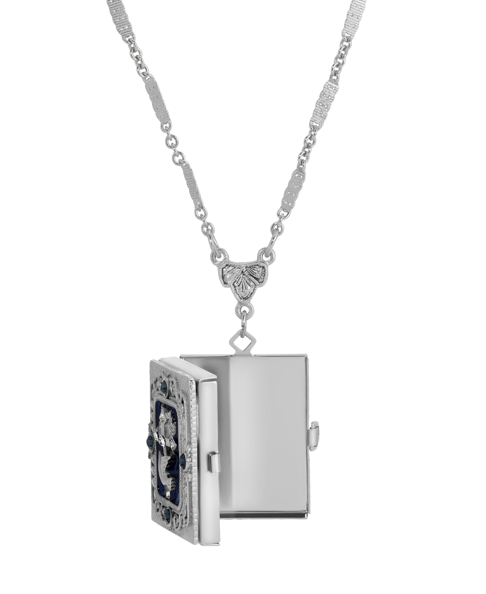 Symbols of Faith Divine Grace Photo Locket Necklace 28"