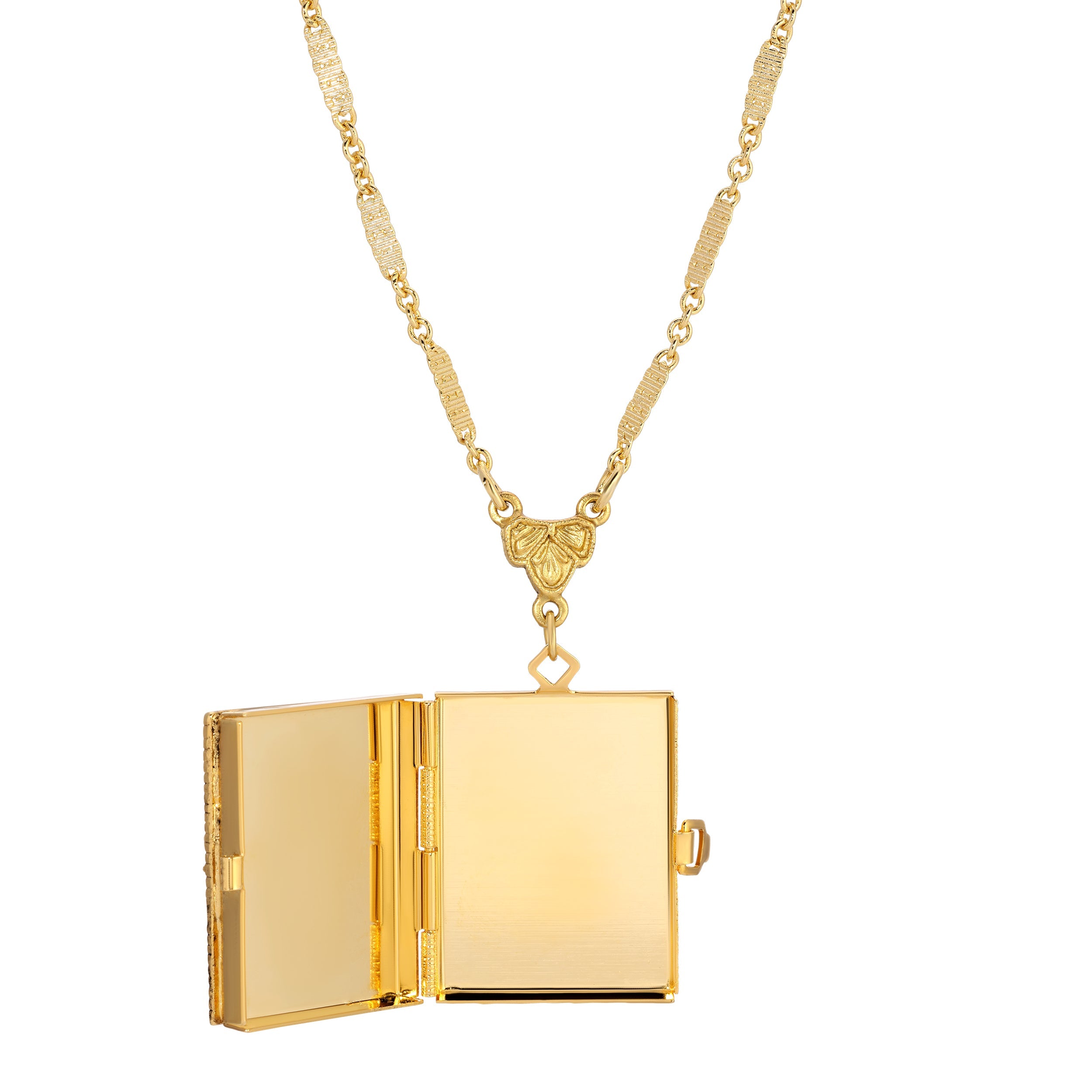 Symbols of Faith Divine Grace Photo Locket Necklace 28"