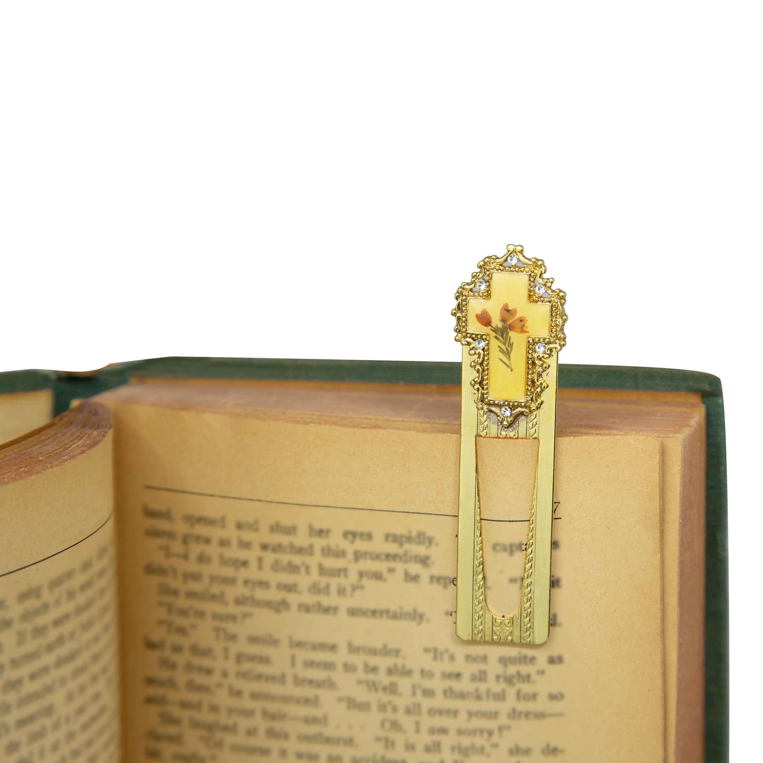 Symbols Of Faith Flowers and Cross Bookmark